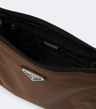 Prada Re-Nylon leather-trimmed pouch
