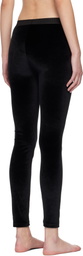 TOM FORD Black Stretch Lustrous Velour Signature Leggings