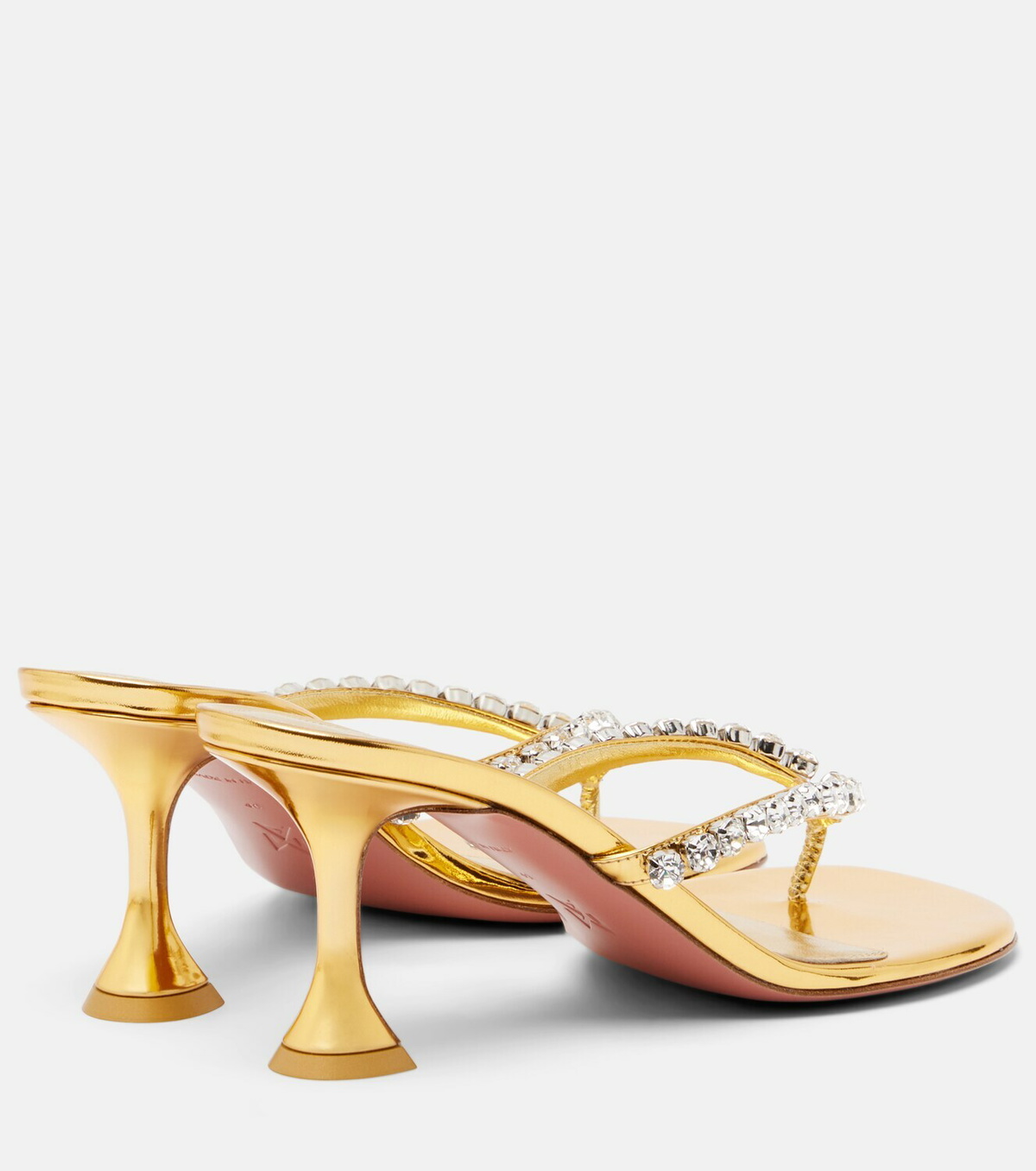Amina Muaddi Gigi embellished leather thong sandals