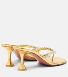 Amina Muaddi Gigi embellished leather thong sandals