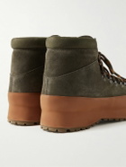 Diemme - Throwing Fits Rosset Rubber-Trimmed Suede Platform Boots - Green