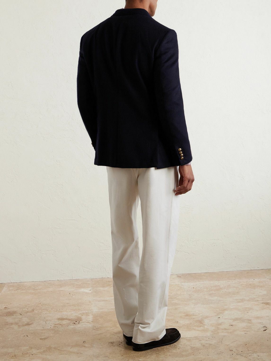 Dunhill - Double-Breasted Cashmere Blazer - Blue