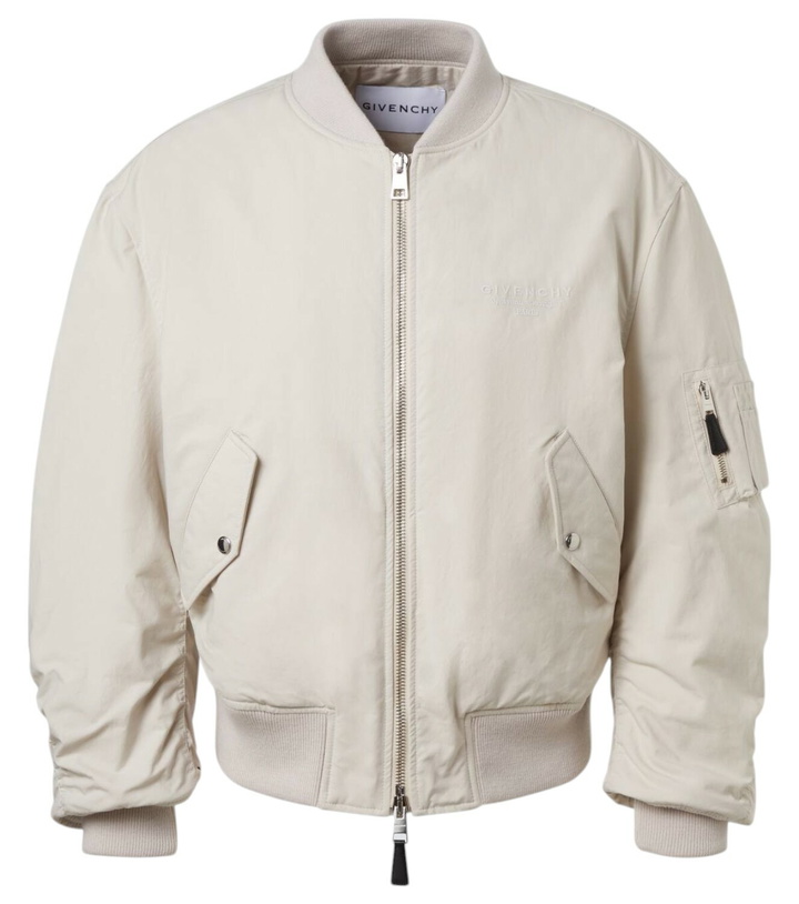 Photo: Givenchy Logo cotton-blend bomber jacket