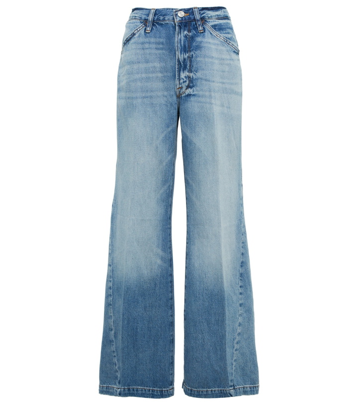Photo: Frame - Le Baggy Palazzo high-rise wide-leg jeans