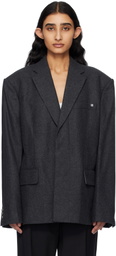 Helmut Lang Gray Driver Blazer