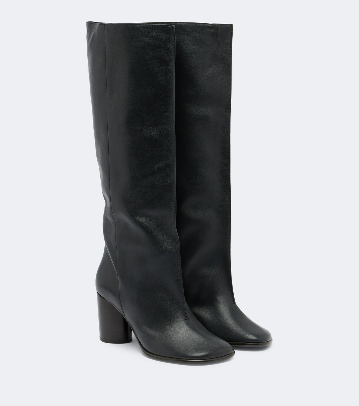 Lemaire Crease leather knee-high boots