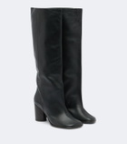 Lemaire Crease leather knee-high boots
