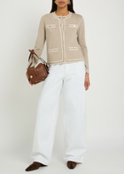 Tory Burch Kendra Wool Cardigan Grey