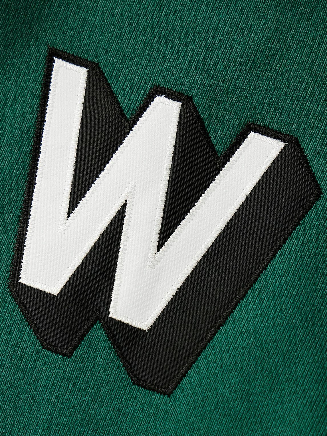 WTAPS - Logo-Embroidered Appliquéd Cotton-Jersey Half-Zip