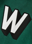 WTAPS - Logo-Embroidered Appliquéd Cotton-Jersey Half-Zip Sweatshirt - Green