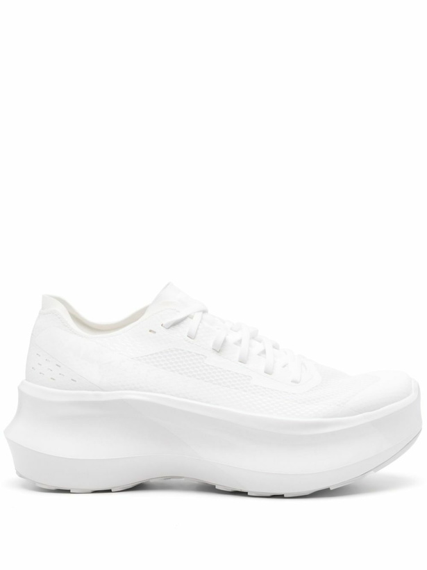 Photo: Comme Des Garçons X Salomon X Salomon White Pulsar Platform Sneakers