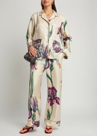 LA Double J Pajama Printed Silk-twill Trousers Multicoloured