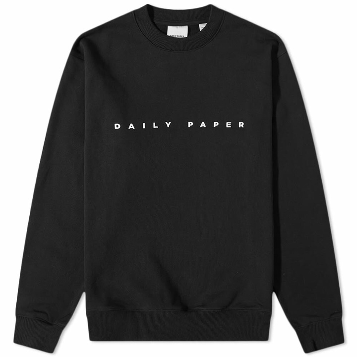 Photo: Daily Paper Men's Alias Logo Crew Sweat in Black