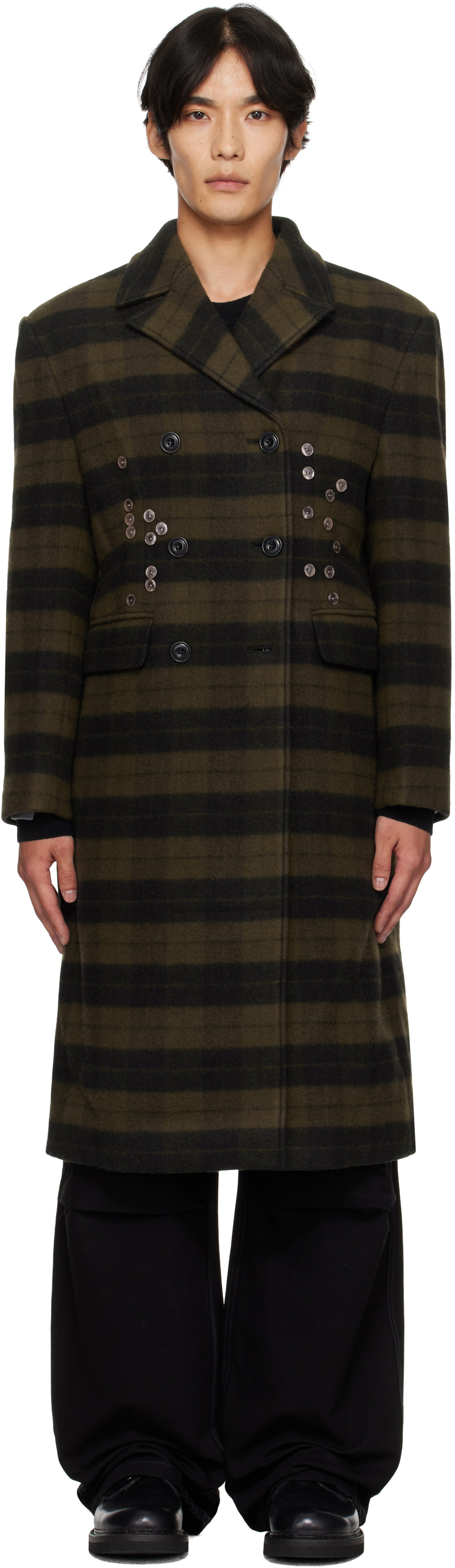 Andersson Bell Green Lacie Check Buttons Coat Andersson Bell