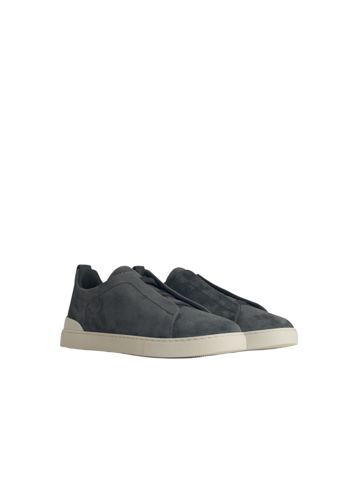 Zegna triple Navy Suede Sneakers Zegna