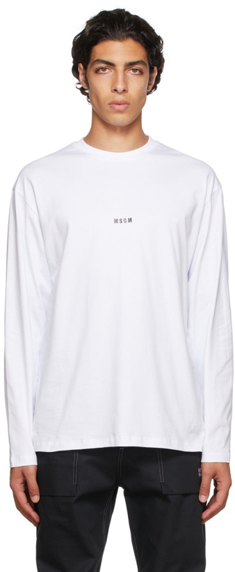 Photo: MSGM White Logo T-Shirt