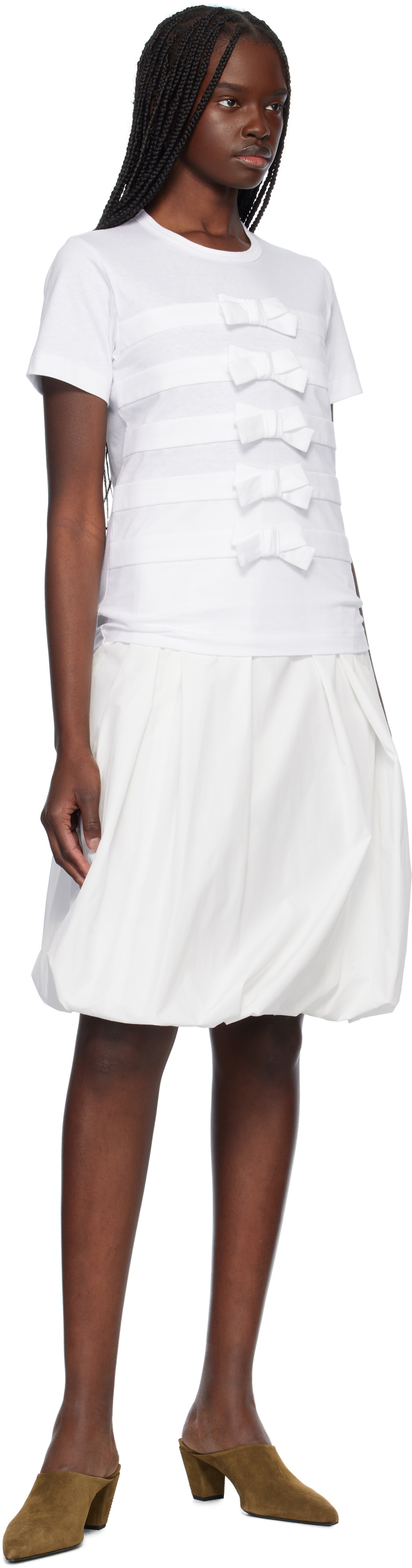 Comme des Garçons Girl White Cotton Jersey T-shirt