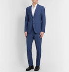 Canali - Kei Slim-Fit Checked Wool-Blend Seersucker Suit Jacket - Blue