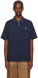 ADER error Navy Spread Collar Polo