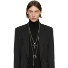 Givenchy Silver Long Cross Ring Necklace