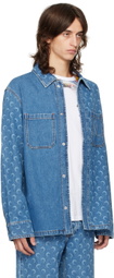 Marine Serre Blue Moon Laser Denim Jacket