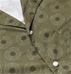 Officine Generale - Dario Camp-Collar Printed Cotton Shirt - Green