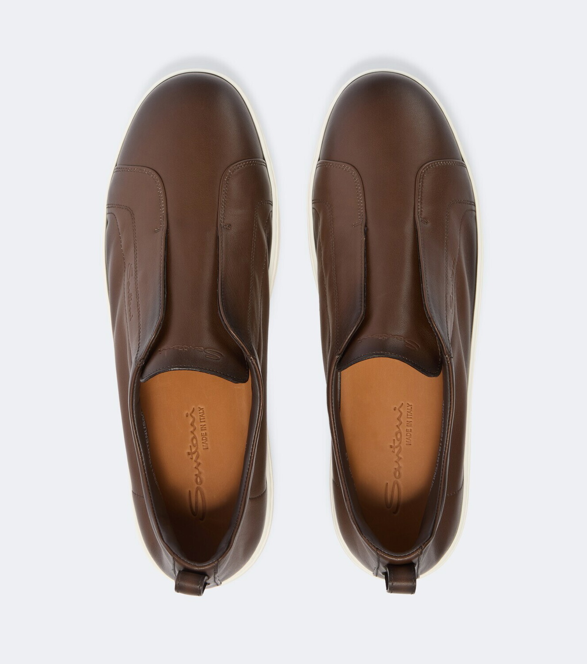 Santoni Victory leather slip-on sneakers