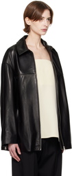 Nour Hammour Black Layne Sleek Leather Jacket