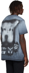 Givenchy Grey & Blue Chito Edition Oversized T-Shirt