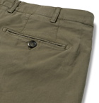 Canali - Cotton-Blend Twill Shorts - Green