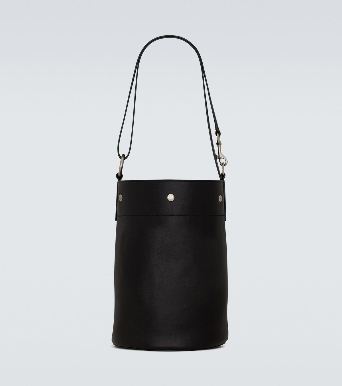 【関税＆送料込み】Saint Laurent Rive Gauche Bucket Bag Saint Laurent Rive Gauche Black Leather Trim Linen Bucket