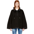 Dsquared2 Black Oversized Half-Zip Hoodie