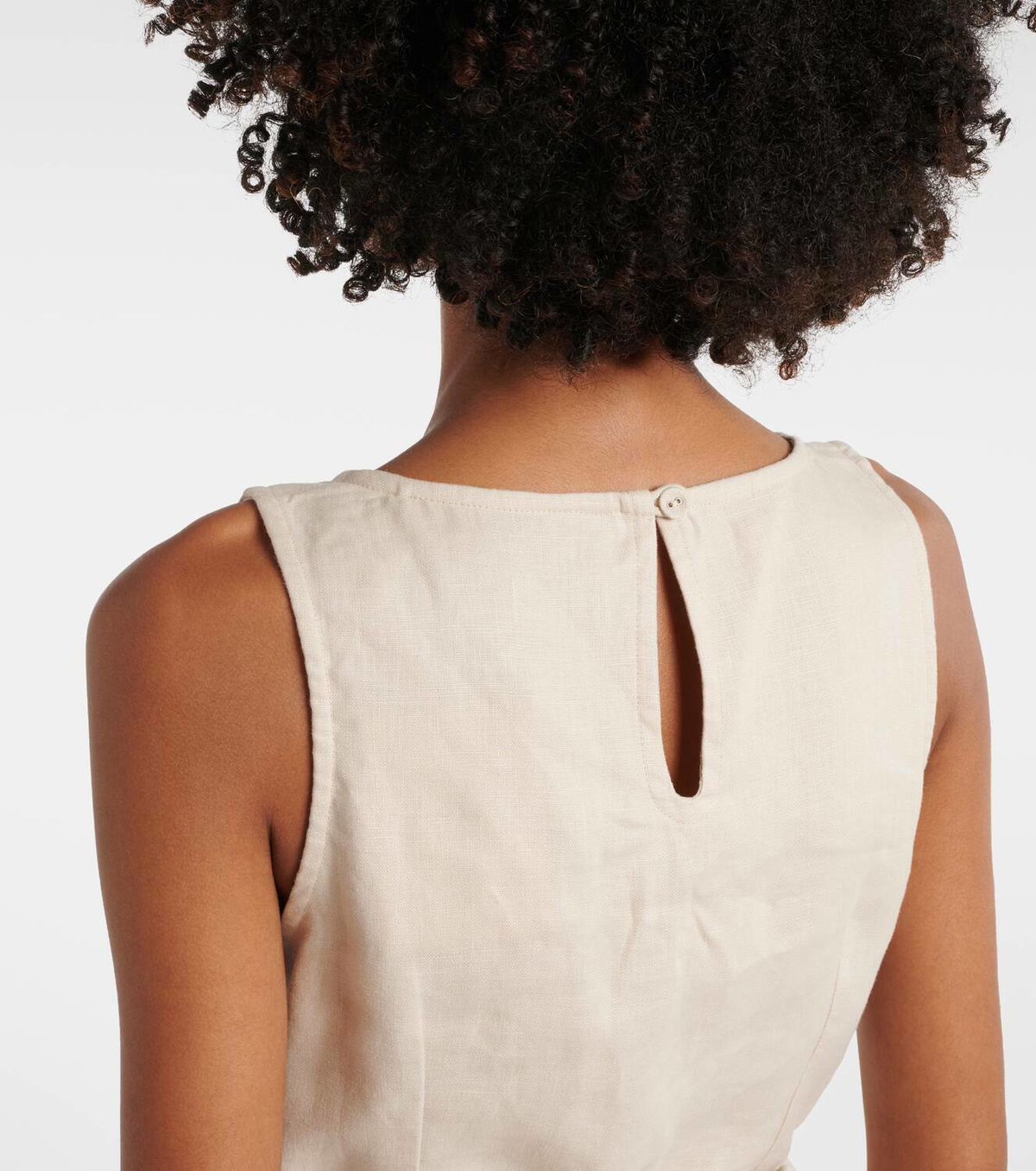 Faithfull Belted linen minidress