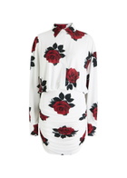 Norma Kamali Oversized BF NK Stretch-jersey Mini Shirt Dress White