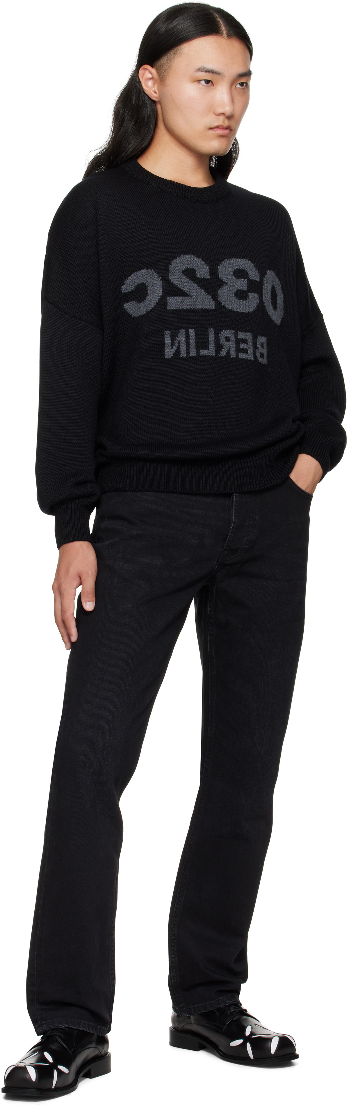 032c Black Selfie Sweater