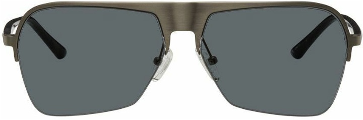 Photo: Dries Van Noten Silver Linda Farrow Edition 192 C1 Aviator Sunglasses
