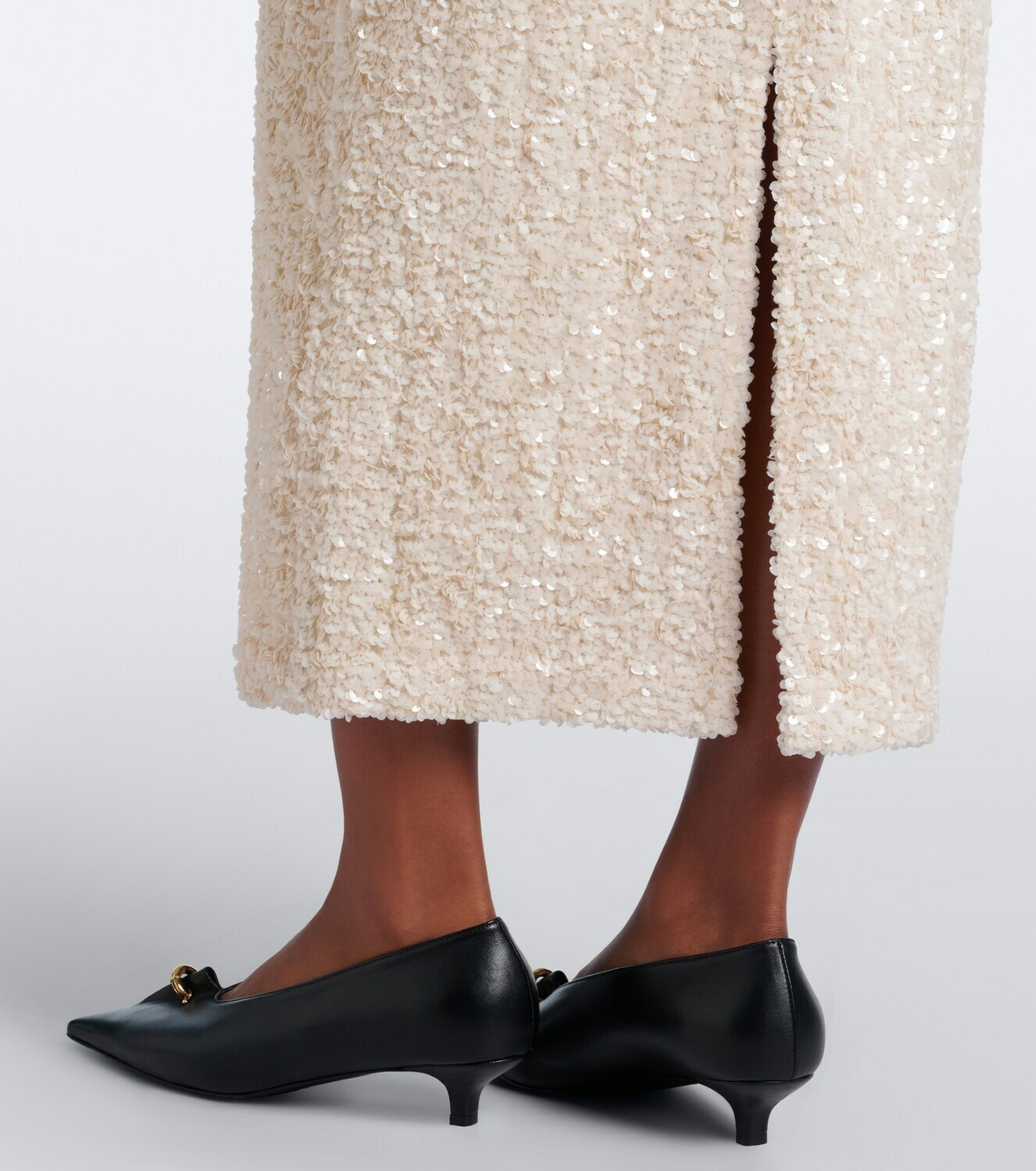 Vince Sequined velvet midi skirt