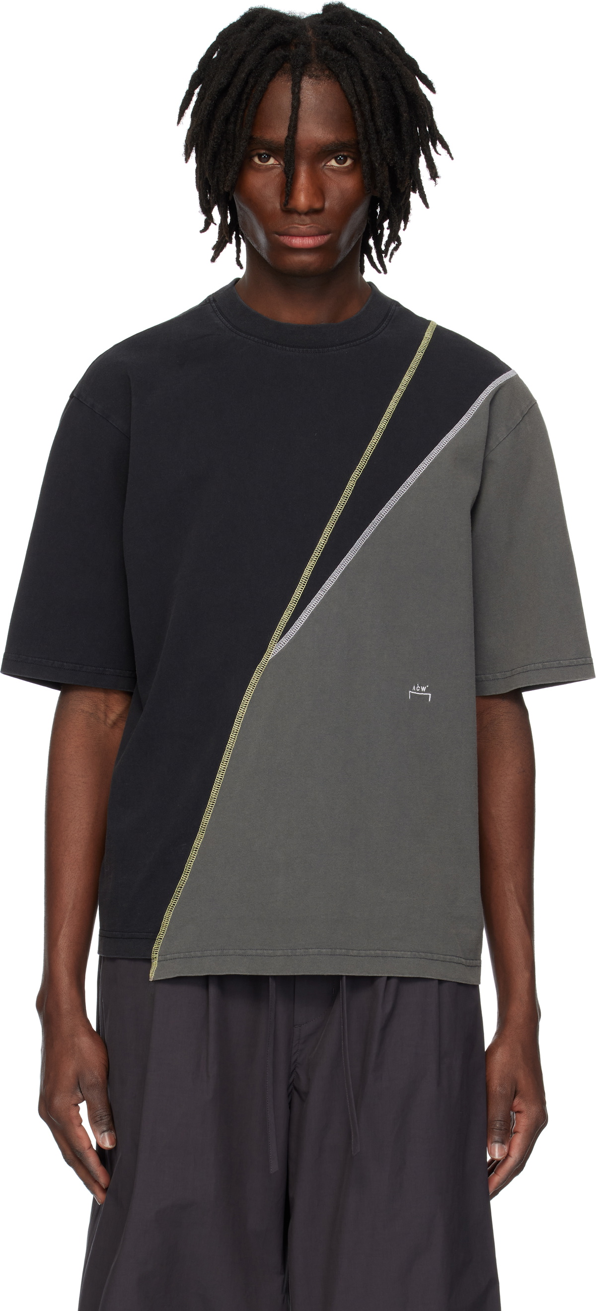 A-COLD-WALL* Gray Spliced T-shirt A-Cold-Wall*