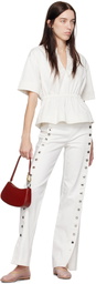 Staud White Carter Jeans