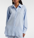 Hunza G Resort oversized seersucker shirt