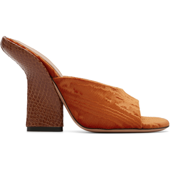 Photo: Dries Van Noten Orange Velvet Heeled Sandals