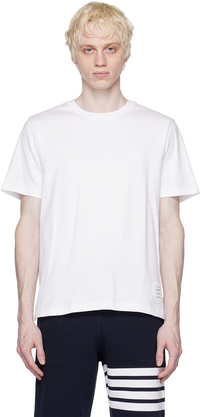 Photo: Thom Browne White Side Slit T-Shirt
