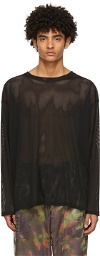 South2 West8 Black Mesh Sweater