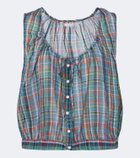 Dôen Theo plaid cotton crop top