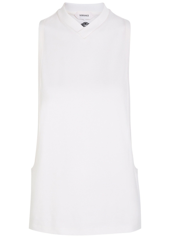 Photo: Versace Open Side Stretch-cotton Tank top White