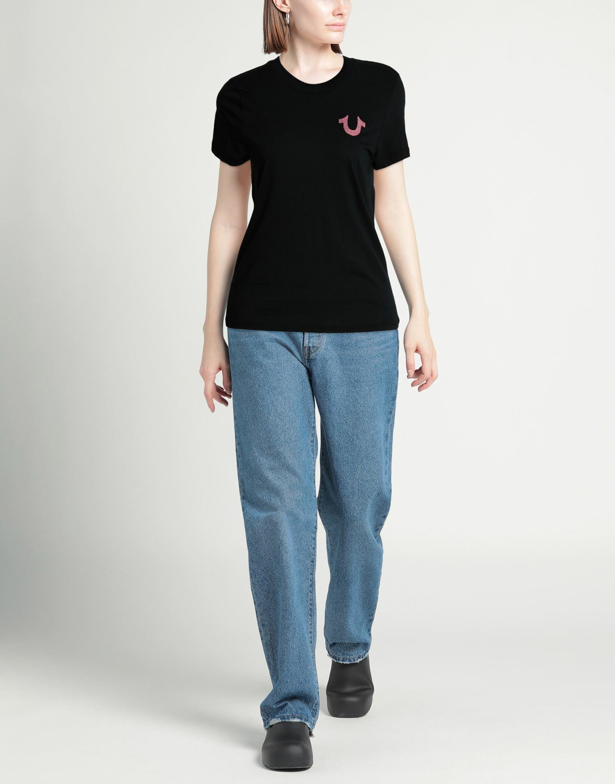 True Religion Womens T-shirt in Black