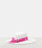 Valentino Printed raffia sun hat