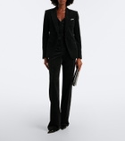 Tom Ford Polka-dot cotton velvet straight pants