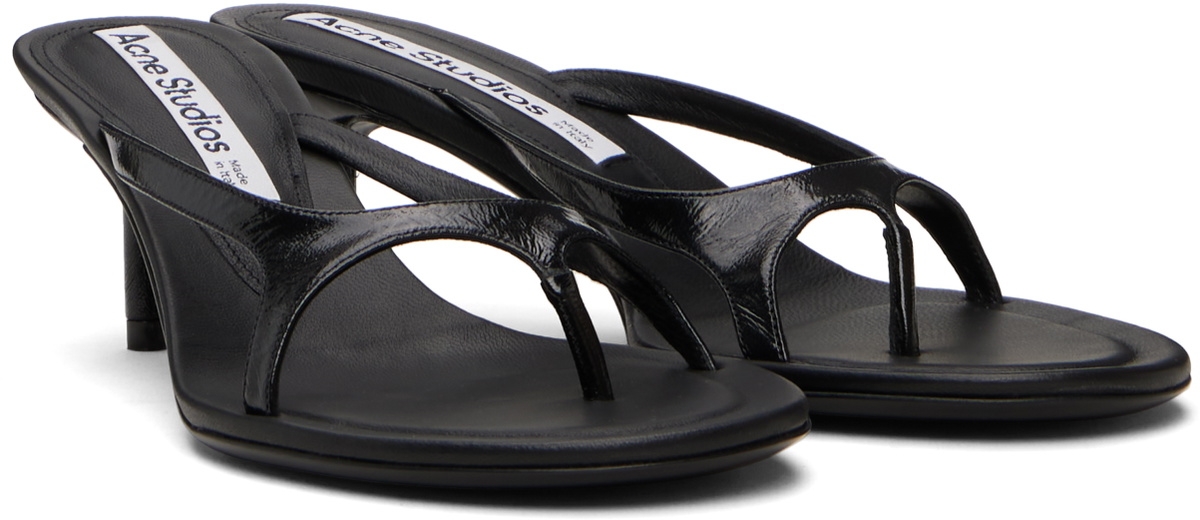 Acne Studios Black Beverly Kitten Lux Midsummer Heeled Sandals