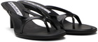 Acne Studios Black Beverly Kitten Lux Midsummer Heeled Sandals